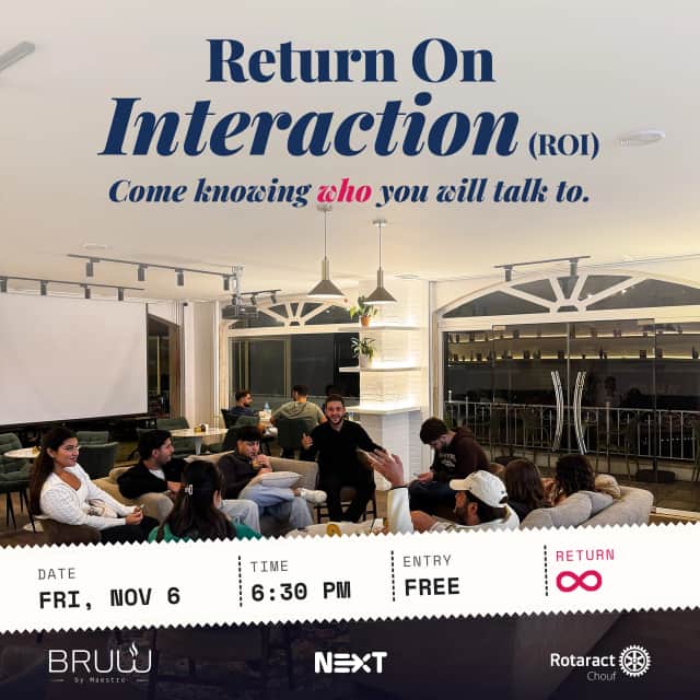 Return On Interaction (ROI), BRUW COFFEE LOUNGE, Beit Ed Dine