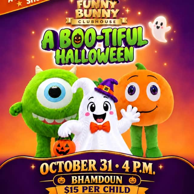 Funny Bunny Halloween Party for Kids, Funny Bunny Clubhouse – Indoor Playground Bhamdoun