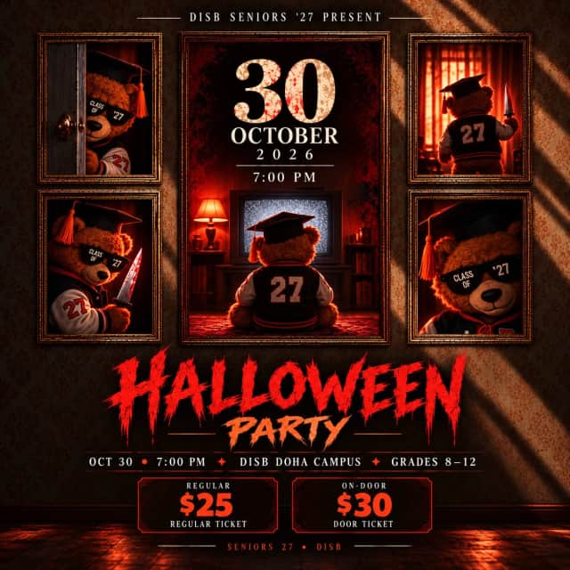 DISB Seniors ’27 Halloween Party, DISB Doha Campus, Khalde