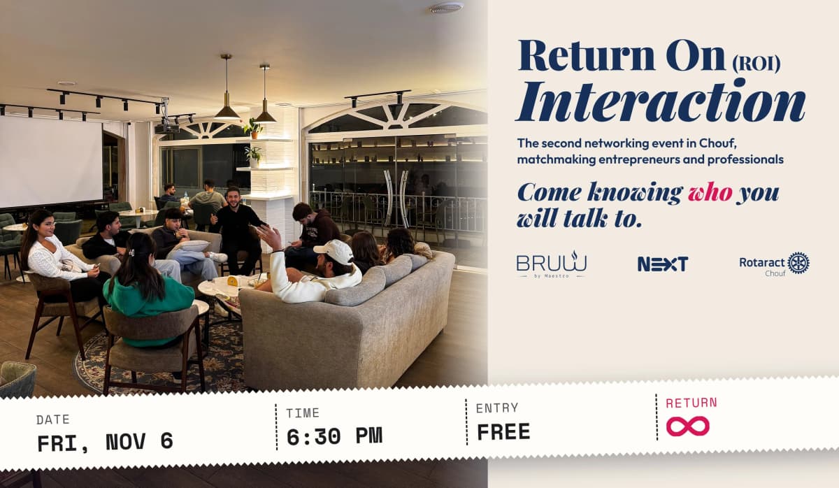Return On Interaction (ROI), BRUW COFFEE LOUNGE, Beit Ed Dine