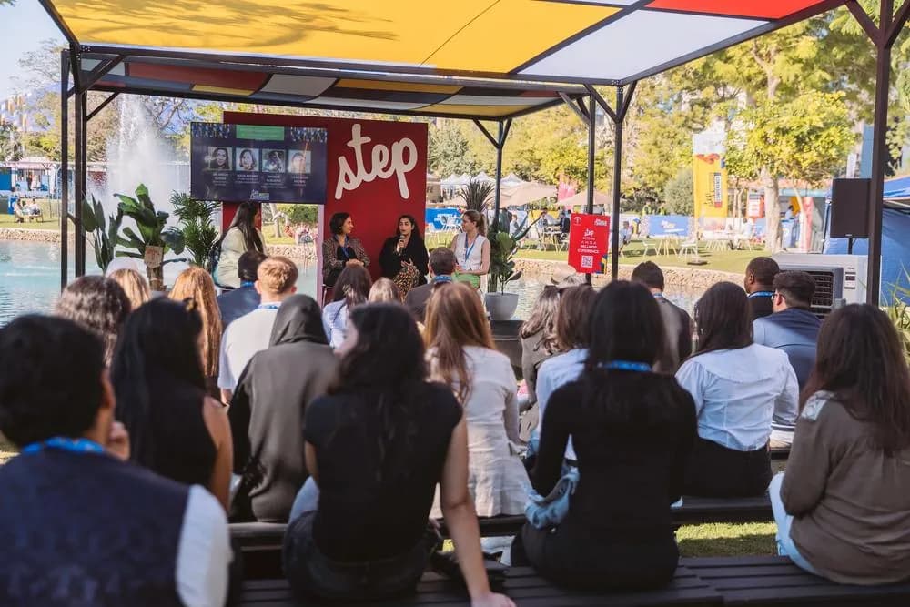 The outdoor stage at Dubai Internet City.